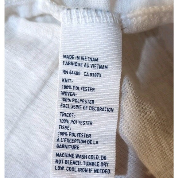 American Eagle Embroidered Tank Top Size Medium Ivory Cream Flowy Boho Festival - Picture 8 of 10